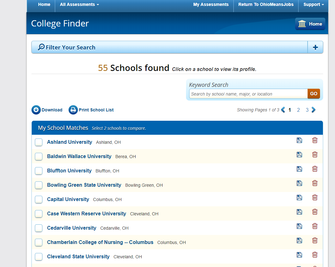 College Finder